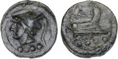 Ancient Coins Coins - Ancient coins - Roman Republic Aes Grave, Anonymous Triens, 225 - 217 BC, Rome, Libral standard, Cr. 35/3a, Syd. 74, 75.98 g, nice dark olive patina and of very good style Cr 35 