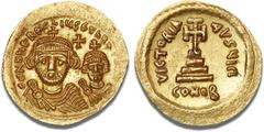 Ancient Coins Coins - Ancient coins - Byzans Heraclius, 610 - 641 AD, Solidus, uncertain military mint moving with Heraclius in the East (Jerusalem ?), 613 - 618 AD, S 851, 4.49 g - very nice for type