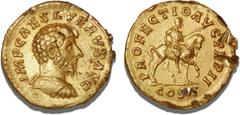 Ancient Coins Coins - Ancient coins - Roman Empire Lucius Verus, 161 – 169 AD, Aureus, Rome, 161 - 162 AD, C 135, RIC 477, Calicó 2141 (Scarce 4), 7.12 g, scratches and nicks, deep scrape on reverse -