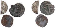Denmark Svend Estridsen, 1047 - 1075 Svend Estridsen, 1047-1074, Roskilde, Penning, Hbg. 36, 'half' Penning, 0.53 g and two Danish medieval Penning. (3)