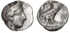 Ancient coins Ancient coins Greece Illyria and Central Greece Ancient Greece, Attica, Athen, Tetradrachm, c. 454 - 404 BC, SNG Cop. 31ff., 16.67 g. VF-F