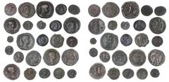 Ancient coins Ancient coins Rome - Collections Roman Empire, coll., Ae, diff. rulers. Arcadius, Constantine I+II, Constantius I+II, Constantius Gallus, Constans, Claudius II, Diadumenian, Galerius, Gr