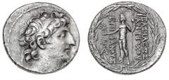 Ancient coins Greece The Hellenistic Monarchies Seleucid Kingdom Ancient Greece, Seleucid Empie, Antiochus VIII, 121-96 BC, Antioch, Tetradrachm, SNG Cop. 383, 15.77 g, clean., corr. EF-VF