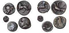 Ancient coins Ancient coins Greece - Collections Ancient Greece, coll. of coins incl. Troas, Abydos, Hemidrachm, c. 350 BC, SNG Cop 18; Lesbos, Methymna, Tetrobol, c. 500 - 450 BC, SNG Cop 346; Sikyon