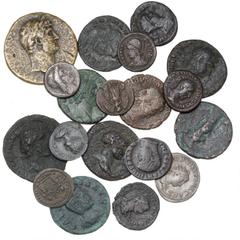 Ancient coins Ancient coins Rome - Collections Rome, collection of coins from, among others Claudius, Trajan, Hadrian, Antoninus Pius, Philippus II, Decius, Vaballutus, Numerianus, Galeria Valeria, in