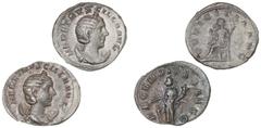 Ancient coins Roman Empire Roman Empire, Herennia Etruscilla, 249-251, 2 Antoniniani, FECVNDITAS AVGG, 3.41 g, RIC 56, PVDICITIA AVG, 4.16 g, RIC 59. (2) VF