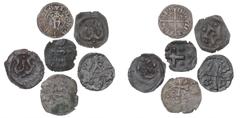 Denmark Denmark Erik Klipping, 1259–1286 Denmark, coll. medieval coinage, Penning MB 136, 224, 381, 411, 594; Hans, Malmø, hvid, G 31. (6)