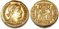 Ancient coins Roman Empire Valentinian I, 364 - 375 AD, Solidus, Treveri (Trier), 373 - 375 AD, RIC 17b, Depeyrot 43/1, 4.47 g VF