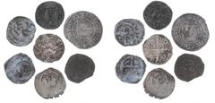 Denmark Christopher II, 1319–1332 Denmark, coll. medieval coins incl. Christoffer II, Ribe, penning, MB 610; Eric of Pommerania, kobbersterling; Frederik I, søsling 1524, G 57B, Sieg 10.2. In total 7 