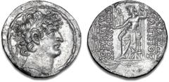 Ancient coins Greece The Hellenistic Monarchies Seleucid Kingdom Seleukid Empire, Philip I Philadelphos, c. 95 - 75 BC, Tetradrachm, Antioch on the Orontes, after 88 BC, SC 2463, cf. SNG Cop. 425ff., 