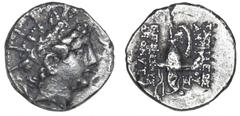 Ancient coins Greece The Hellenistic Monarchies Seleucid Kingdom Ancient Greece, Seleukid Empire, Antiochus VI, 145-141 BC, Antioch, Drachm, cf. SNG Cop. 294ff., 3.46 g, corr. VF