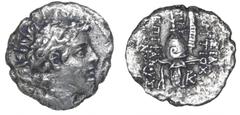 Ancient coins Greece The Hellenistic Monarchies Seleucid Kingdom Ancient Greece, Seleukid Empire, Antiochus VI, 145-141, Antioch, Drachm, cf. SNG Cop. 294ff., 2.79 g, corr. VF