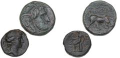 Ancient coins Greece The Hellenistic Monarchies Seleucid Kingdom Ancient Greece, Seleukid Empire, Seleukos I, 312-288 BC, AE 18, 6.94 g, HGC 9, 1331, Seleukos III, 226-223 BC, AE 14, 3.90 g, HGC 9, 42