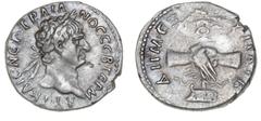 Ancient coins Ancient coins Roman Empire Roman Empire, Trajan, 98-117, Cappadocia, Caesarea-Eusebia, c. 98-99, Drachm, clasped hands over military standard set on prow, Metcalf 61, 3.37 g. VF