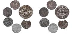 World coins World coins France France, Philip le Hardi, Denier Turnoise, Phlip IV, Gros Tournoise, hole, Melgueil, 12-13. cent. Denier, Valenciennes, Denier, Comté de la Marche, Hugues IX, Denier. (6)