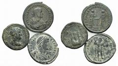 Multiple Lots Lot of 3 Roman Imperial Æ coins, including Hadrian, Diocletian and Jovian, to be catalog. Lot sold as is, no returns