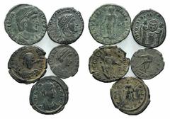 Multiple Lots Lot of 5 Roman Imperial Æ coins, including Constantine I, Helena and Honorius, to be catalog. Lot sold as it, no returns