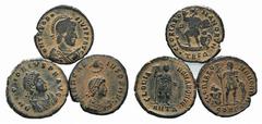 Multiple Lots Lot of 3 Roman Imperial Æ coins, including Theodosius, Arcadius and Honorius, to be catalog. Lot sold as it, no returns