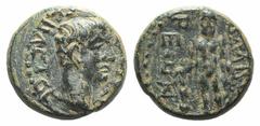 Roman Provincial Gaius (Caligula, 37-41). Lycia, Balbura. Æ (18mm, 4.91g, 11h). Bare head r. R/ Herakles standing facing, holding club set on ground and lion skin. RPC I 3356; SNG Copenhagen 53; SNG v