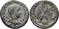 GRECIA Y ROMA / greek and roman coins ROMA IMPERIO. Gordiano III. Siria-Antioquía ad Orontem. Tetradracma. 238-244. Busto a derecha con ínfulas armoniosas, alrededor AVTOK K M ANT ΓOPΔIANO C CE. Águil