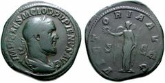 Primera sesión, 29 de noviembre MUNDO ROMANO Monedas de bronce - Imperio Romano Pupieno No.: 754 Starting Price - Precio de salida: EUR 160 238. Sestercio. VICTORIA AVGG. Victoria con palma y guirnald