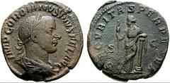 Primera sesión, 29 de noviembre MUNDO ROMANO Monedas de bronce - Imperio Romano Gordiano III No.: 766 Starting Price - Precio de salida: EUR 30 Sestercio. SECVRITAS PERPETVA. Seguridad acodada en una 