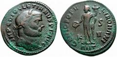 Primera sesión, 29 de noviembre MUNDO ROMANO Monedas de bronce - Imperio Romano Diocleciano No.: 811 Starting Price - Precio de salida: EUR 20 294-305. Follis. Antioquía. GENIO POPVLI ROMANI, KSV. Gen