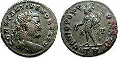 Primera sesión, 29 de noviembre MUNDO ROMANO Monedas de bronce - Imperio Romano Constancio Cloro No.: 822 Starting Price - Precio de salida: EUR 30 296-297. Follis. Treveri. GENIO POPVLI ROMANI, A Γ. 
