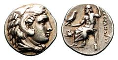 9 de Mayo, 7´30 PM - Monedas antiguas Mundo Griego Macedonia-Tracia-Tessalia No.: 4076 Starting Price - Precio de salida: EUR 85.- 336-323 a.C. Alejandro III Magno. Dracma. Cab. de Alejandro Magno y Z