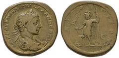 MONEDAS ROMANAS. IMPERIO IMPERIO ROMANO. Alejandro Severo. Sestercio. 222-231. Busto laureado y revestido con coraza a la derecha IMP CAES M AVR SEV ALEXANDER AVG. Marte estante a la izquierda portand