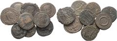 MONEDAS ANTIGUAS/ancient coins Constantino I. Follis. SOLI INVICTO COMITI. El Sol estante. Roma, Treveris y Londres. Cy496 (2000 pts x3 piezas). Follis. VIRTVS EXERCIT. Estandarte y dos cautivos. Aral