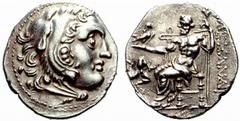 MONEDAS ANTIGUAS GRECIA Asia Menor No.: 7 Starting Price - Precio de salida: EUR 215 290-275 a.C. Alejandro III Magno. Taller incierto. Dracma. A/Cab. de Alejandro con leonté. R/Zeus en trono, delante