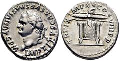IMPERIO ROMANO denarios antoninianos silicuas / roman imperial denarii antonianii siliqua ROMA IMPERIO. Tito. Denario. 80. Cabeza laureada a izquierda con ínfulas. IMP TITVS CAES VESPASIAN AVG PM. Ful