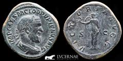 Roman Empire Roman Empire - Marcus Clodius Pupienus Maximus (02-04/05/238 A.D.) Æ Sestertius, (22,68 g. 32 mm.) Minted in Rome, 238 A.D. IMP CAES M CLOD PVPIENVS AVG, laureate, draped, and cuirassed b