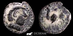 Ancient Hispania CARISA, Bornos (Cádiz). Bronze Semis 2.48 g., 18 mm. Carisa 100-50 B.C. Good fine Ancient Hispania - CARISA, Bornos (Cádiz). Bronze semis (2.48 g., 18 mm.) minted around 100-50 BC. He