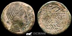 Ancient Hispania Obulco bronze As 16.74 g., 28 mm. Porcuna, Jaen. 200-150 B.C. Good very fine (MBC) Ancient Hispania. Obulco (Porcuna, Jaen), bronze As (16.74 g., 28 mm.). Minted in the II century B.C