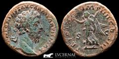 Roman Empire Marcus Aurelius Bronze Sestertius 22.19 g., 32 mm. Rome 166/7 AD Good very fine Roman Empire - Marcus Aurelius 161-180 AD. - Æ Sestertius (22.19 g., 32 mm.). Rome, 166-167. M ANTONINVS AV