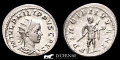 Roman Empire Philip II Silver Antoninianus 5,30 g. 23 mm. Rome 244-247 A.D. EF Roman Empire - Philip II. Silver antoninianus (5,30 g. 23 mm.), Prince of the Youth reverse. Philippus I Arabs (244-249 A