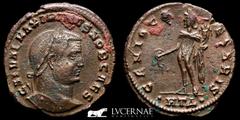 Roman Empire Maximinus II Daia Bronze Follis 6.63 g., 24 mm. Heraclea 308/9 AD. Good very fine (MBC+) Roman Empire - Maximinus II, Caesar - AE Follis (6.63 g., 24 mm.). 308-309 AD. GAL VAL MAXIMINVS N