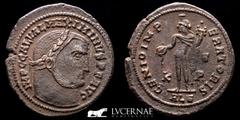 Roman Empire Maximinus II Daia Æ Bronze Follis 6.66 g. 26 mm. Alexandria 308 Near extremely fine Roman Empire - Maximinus II Daia. Bronze follis. (6.66 g. 26 mm.) Alexandria 308 AD. IMP C GAL VAL MAXI