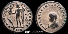 Roman Empire Licinius II Bronze Follis 2.24 g, 19 mm. Nicomedia 318-20 gVF Roman Empire - Licinius II (317-324 A.D.) AE follis. (2.24 g, 19 mm.) Nicomedia. 317-320 AD. DN VAL LICIN LICINIVS NOB C, lau
