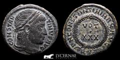 Roman Empire Constantine I Bronze Follis 2,95 g. 20 mm. Rome 307-337 A.D. EF Roman Empire - Constantine I The Great (307/310-337). Bronze Follis (2,95 g. 20 mm.). Minted in Rome. CONSTANTINVS AVG. Lau