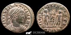 Roman Empire Delmatius Bronze Æ Follis 2,18 g., 18 mm. Cyzicus 335 A.D. Near extremely fine Roman Empire - Delmatius caesar (335 - 337 A.D.) Bronze follis. (2,18 g. 18 mm.) Cyzicus 335 A.D. FL IVL DEL
