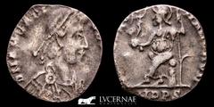 Roman Empire Arcadius Silver Siliqua 0.84 g. 14 mm. Mediolanum 383-408 A.D. gVF Roman Empire - Arcadius AD 383-408. Mediolanum 395-402 AD. Silver Siliqua AR D N ARCADI VS P F AVG, diademed, draped and