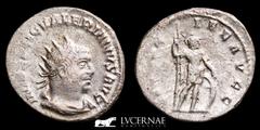 Roman Empire Roman Empire. - Valerian I (253-260 A.D.) Silver antoninianus (4,00 g. 23 mm.). Antioch mint. Issue 1, AD 253-255. IMP C P LIC VALERIANVS AVG, radiate, draped, and cuirassed bust right / 