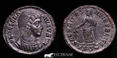 Roman Empire Roman Empire - Helena, mother of Constantine I Augusta - 324-330 A.D.) bronze follis (3,33 g, 19 mm..). Siscia mint, AD 326. FL HELENA AVGVSTA Draped and diademed bust of Helena to right.