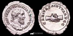 Roman Empire Roman Empire - Pupienus, (238 A.D.) Silver antoninianus (4,42 g. 24 mm.), Rome, April-July AD 238. IMP CAES PVPIEN MAXIMVS AVG, radiate, draped and cuirassed bust right CARITAS MVTVA AVGG