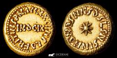 Al-Andalus (Islamic) Islamic- Umayyad Caliphate, conquest times in Hispania. Al-Walid I ibn 'Abd al-Malik, gold dinar (4,10 g., 13 mm.) Minted in Hispania (Al-Andalus) in A.H. 92 (711 A.D.) N SLO FRIT