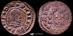 Spanish Austrias and Borbons Dinasties Spain - Felipe IV (1621-1665) 8 Maravedis billon coin (1,91 g. 20 mm.). Trujillo mint, 1661/1664, Assayer ·M· Cal. 2019-422/425 Good fine, nice brown-reddish pat