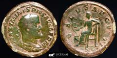 Roman Empire Roman Empire Maximinus I Thrax (235-238 A.D.) bronze Dupondius (11,06 g. 26 mm.) Rome. MAXIMINVS PIVS AVG GERM, radiate bust draped and cuirassed of Maximinus I to right SALVS AVGVSTI, S-